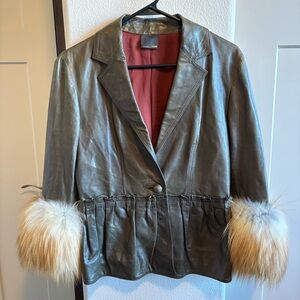 Vintage Fendi Leather & Fur Jacket
